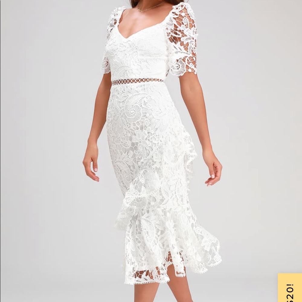 Lulus White Lace Dress